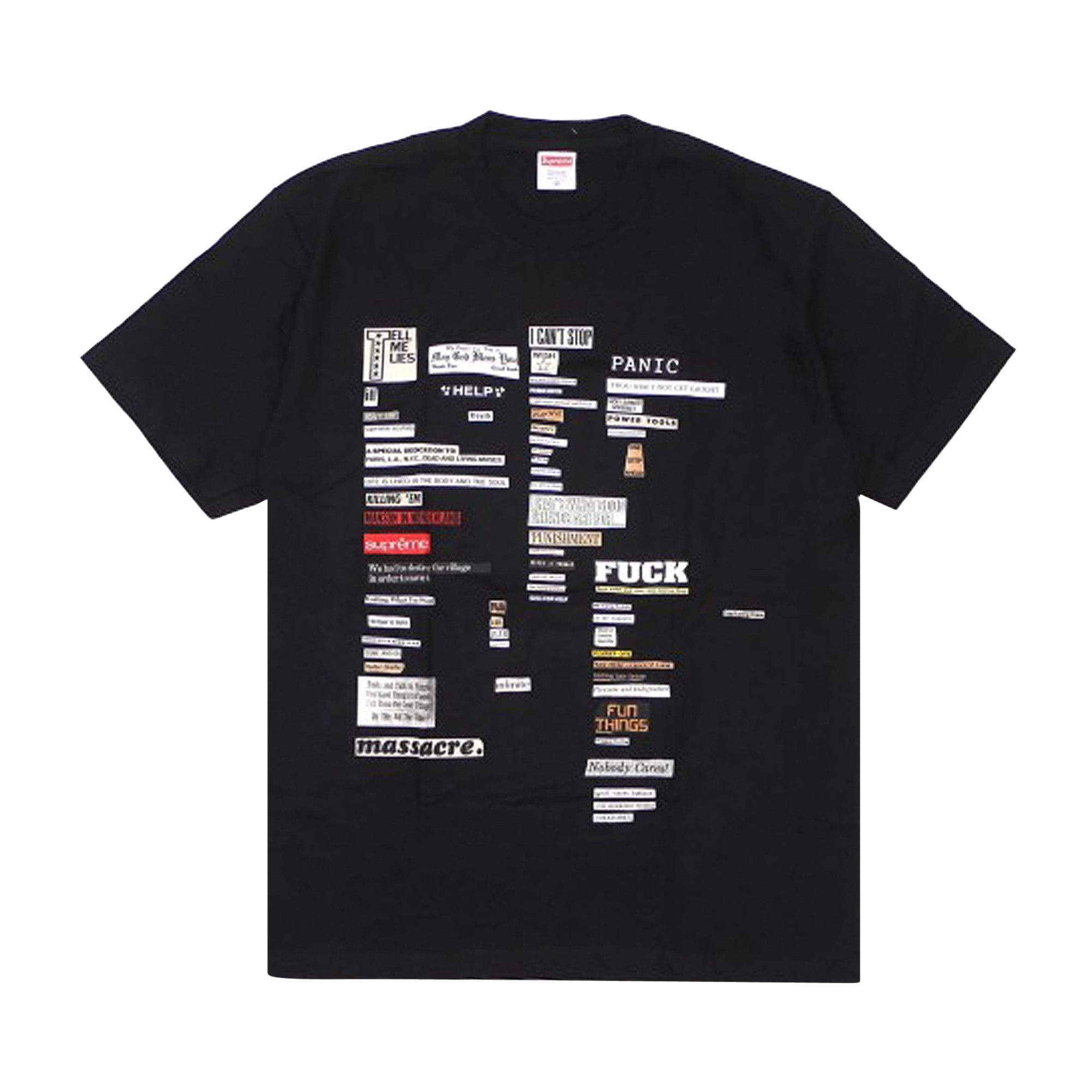 Supreme cutouts 2025 tee white