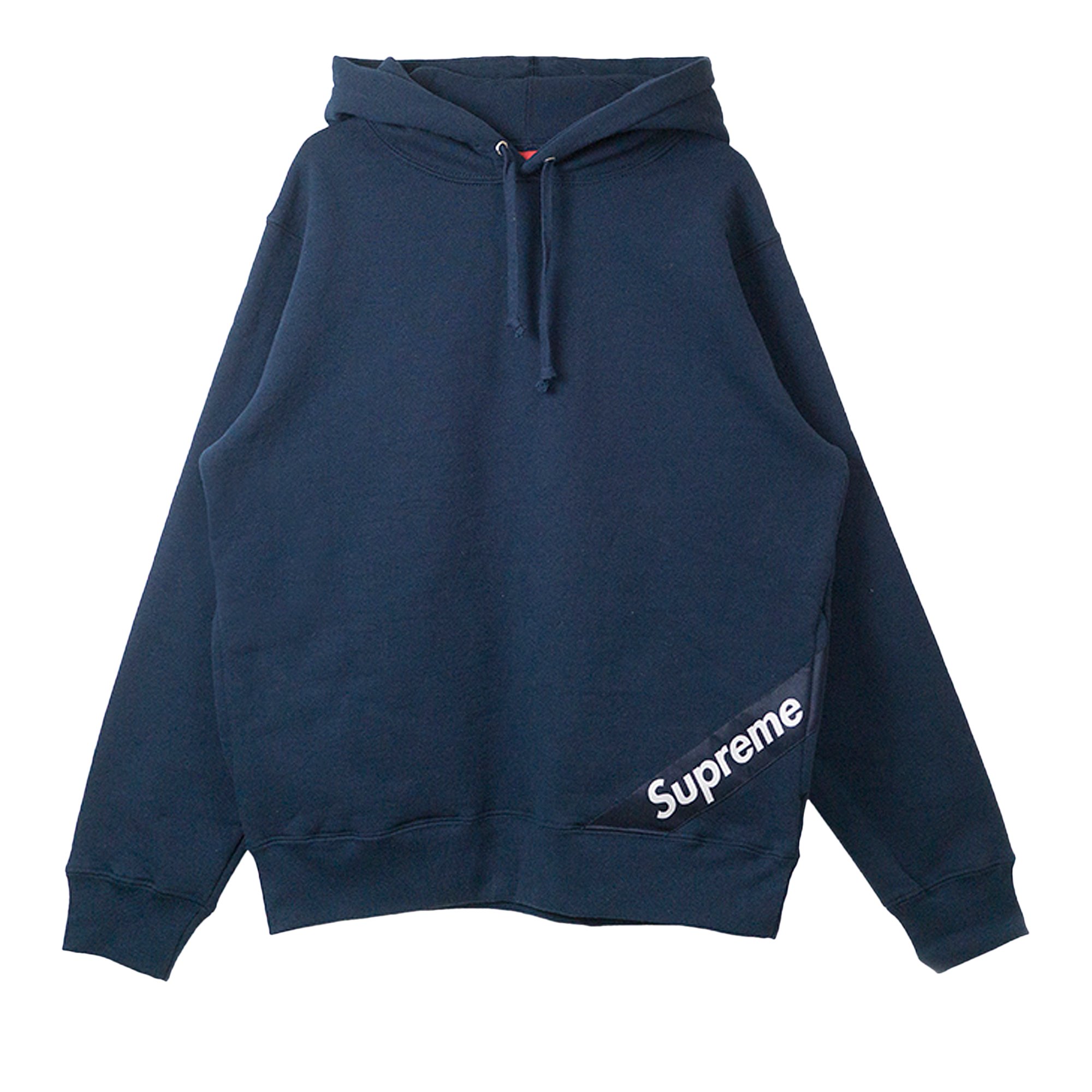Supreme Corner Label Hooded Sweatshirt 'Navy'