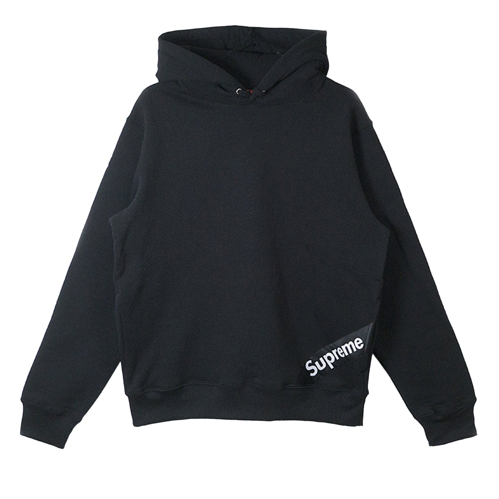 Supreme Corner Label Hooded Sweatshirt 'Black'