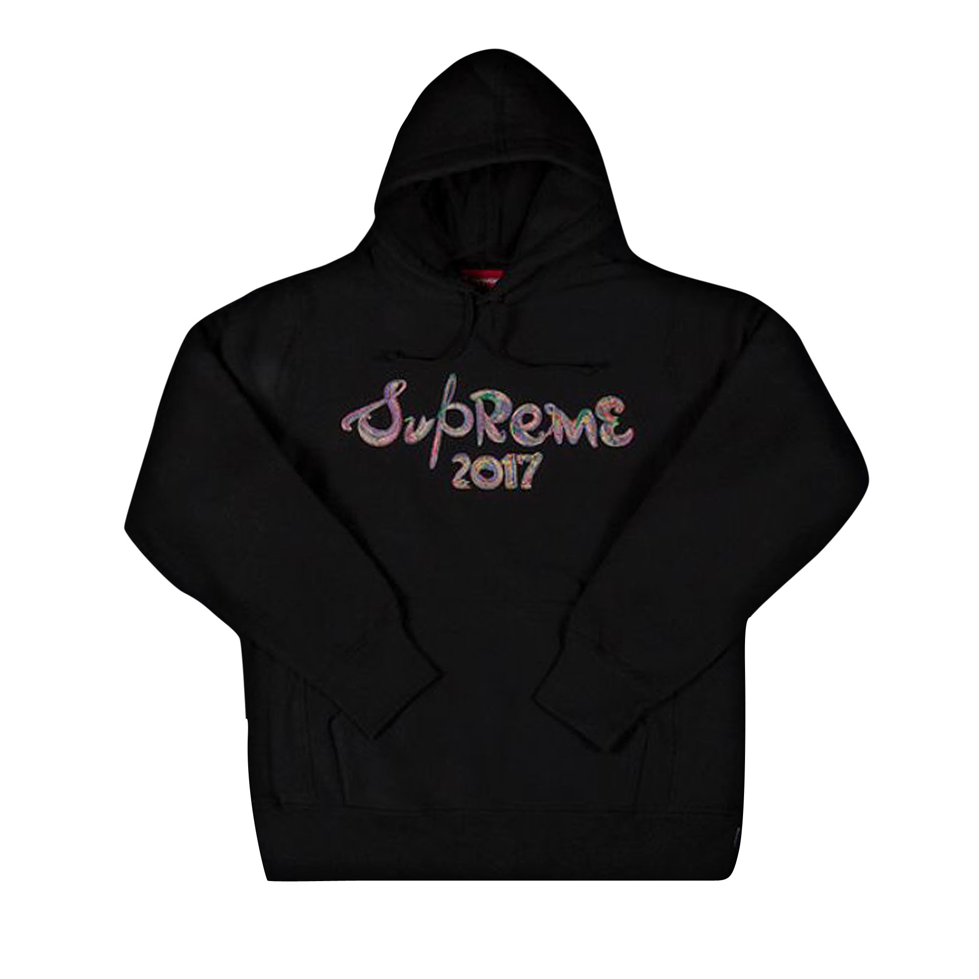 Buy Supreme Brush Logo Hooded Sweatshirt 'Black' - FW17SW58 BLACK