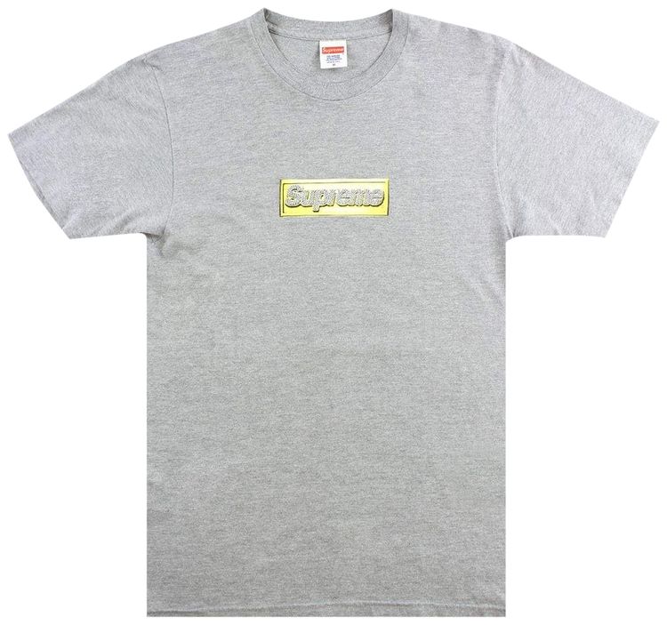 Supreme Bling Box Logo Tee Grey
