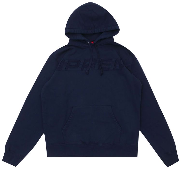 Supreme Set In Logo Hooded Sweatshirt Navy