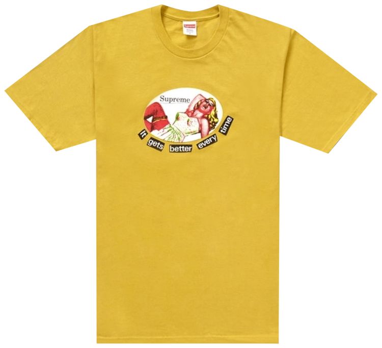 Supreme It Gets Better Every Time Tee Acid Yellow