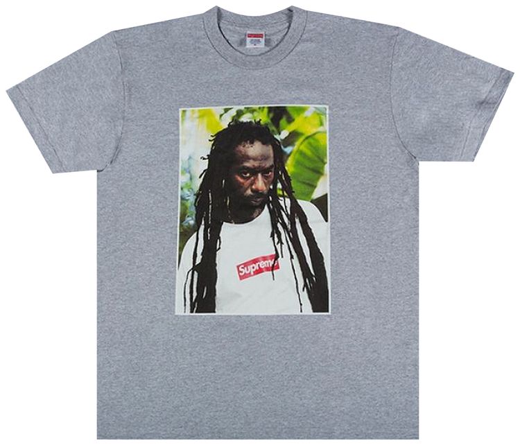 Supreme Buju Banton Tee Heather Grey