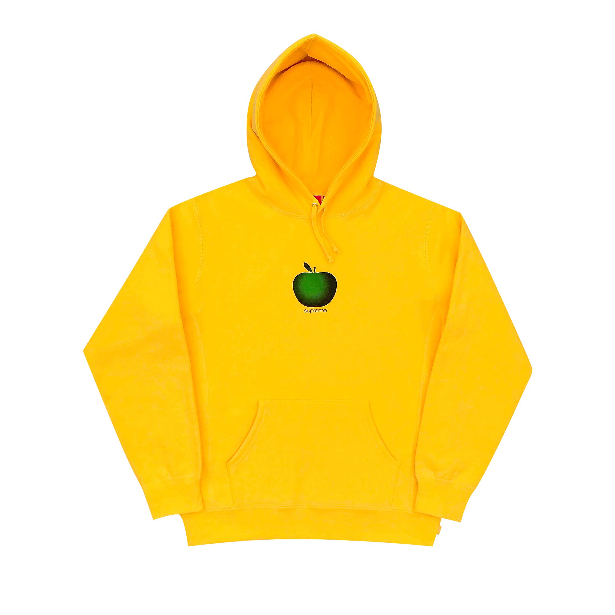 apple hooded sweatshirt yellow 19ss