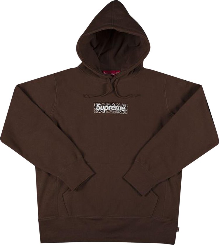 Supreme Box Logo Hooded Sweatshirt 'Dark Brown' | Men's Size XL