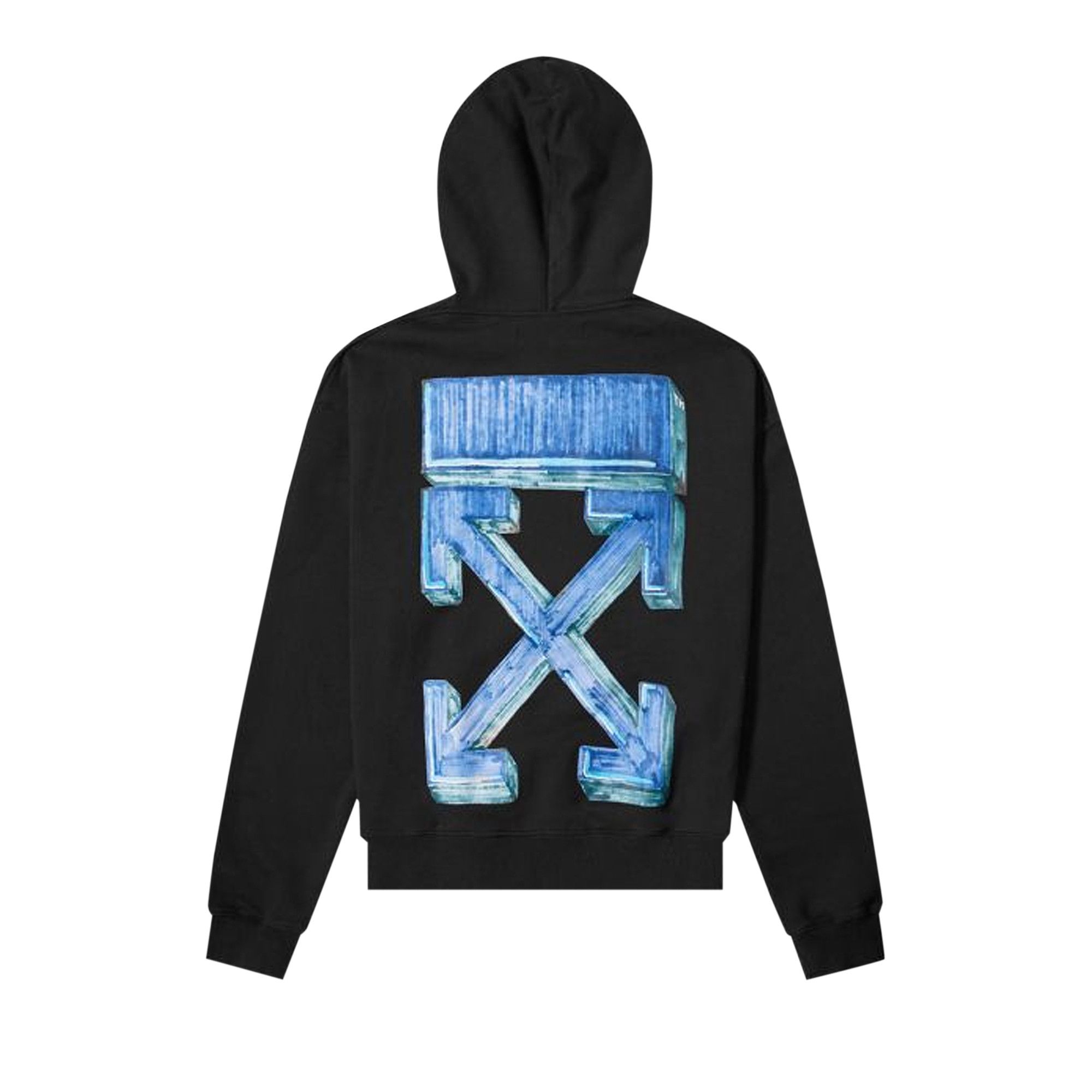 Buy Off White Marker Over Hoodie Black Blue OMBB037E20FLE0021045 GOAT UK