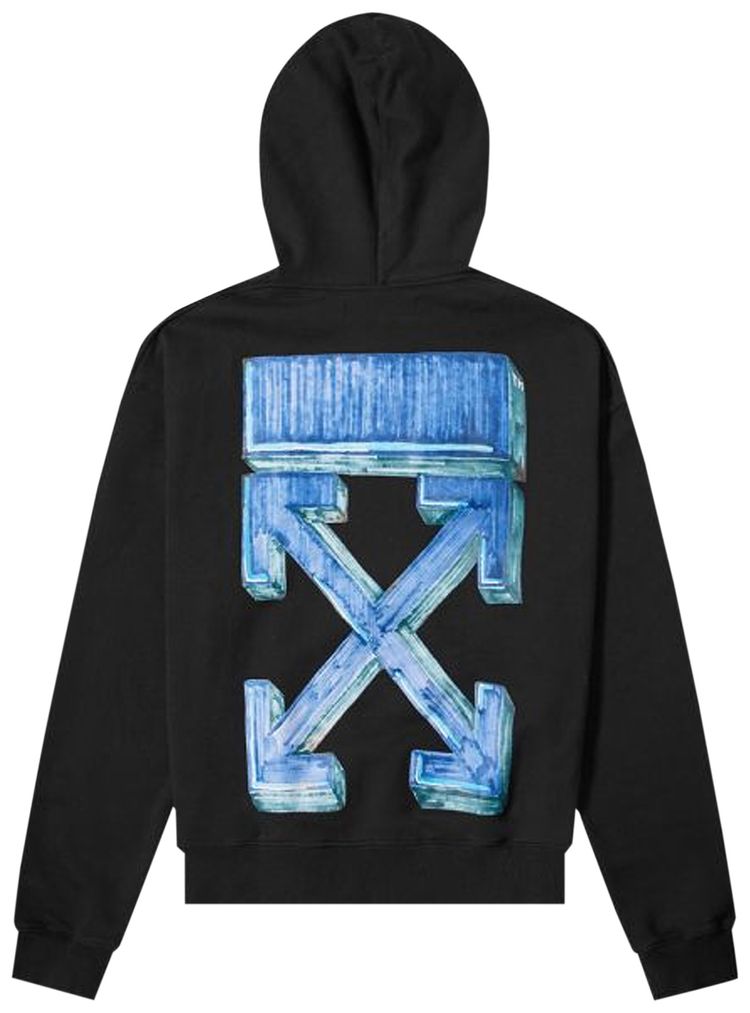 Off White Marker Over Hoodie BlackBlue
