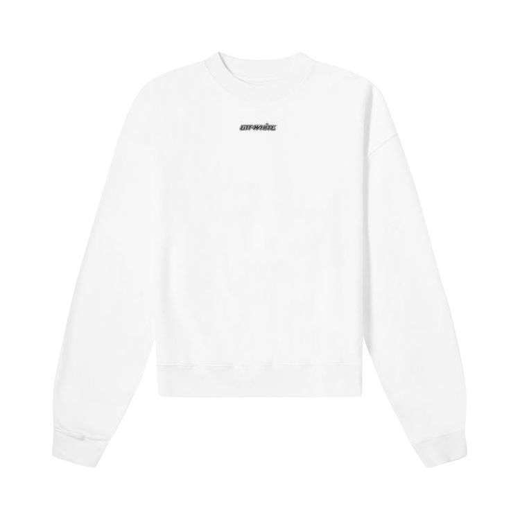 Off White Marker Over Crewneck WhiteBlue