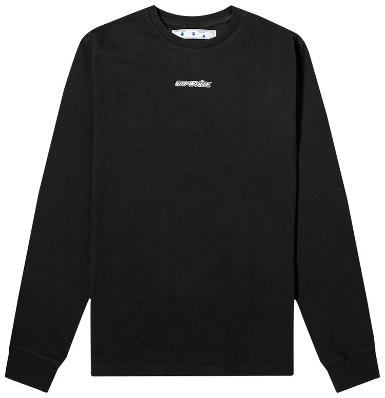 Off White Marker Long Sleeve Tee BlackBlue