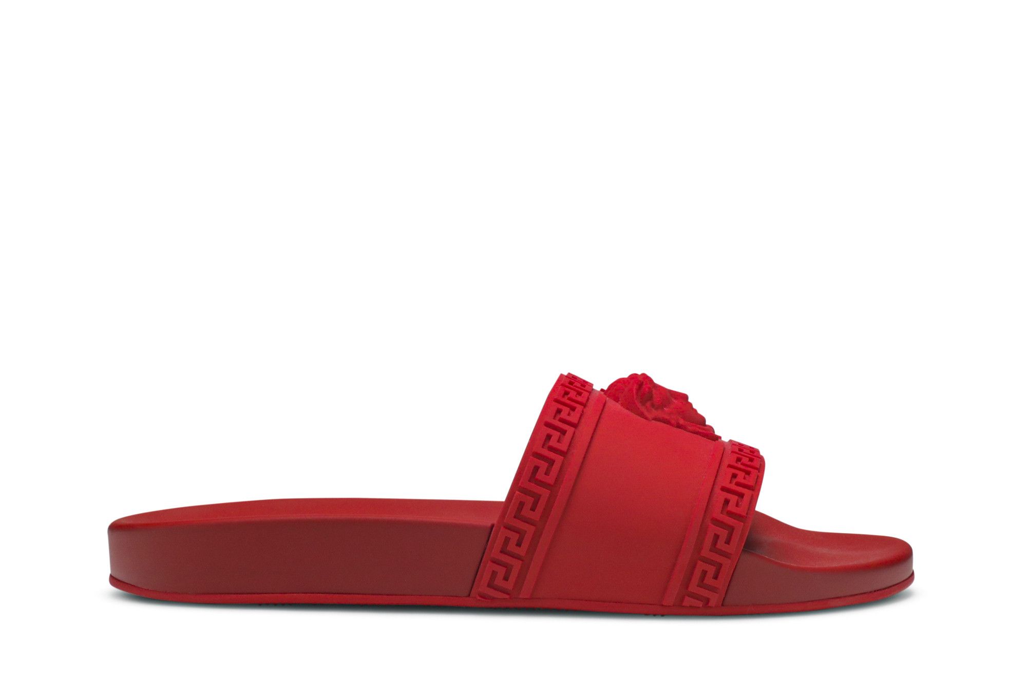 Red top versace slides