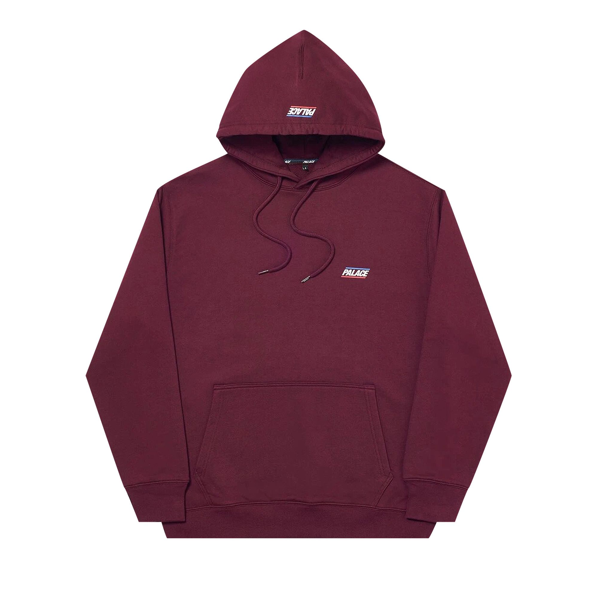 Palace burgundy hoodie clearance