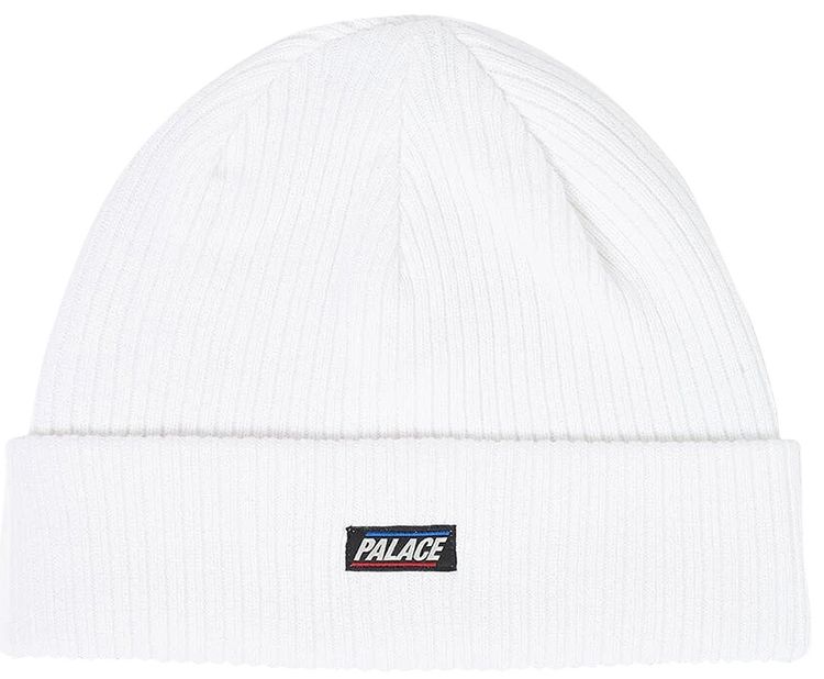 Palace Chunk Rib Beanie White