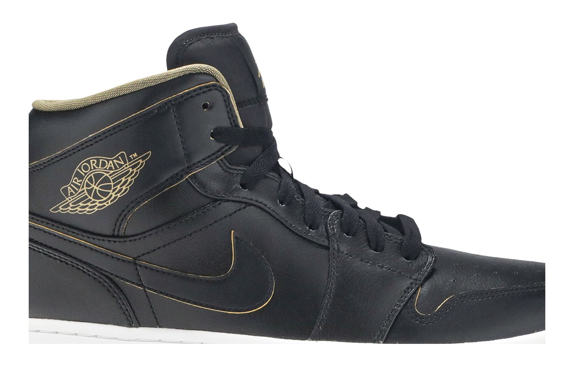 Jordan 1 retro mid black metallic gold new arrivals