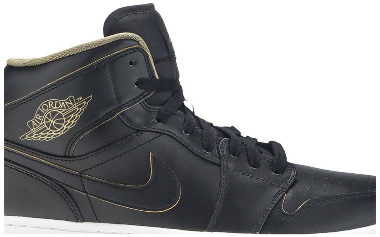 Air Jordan 1 Mid Black Gold