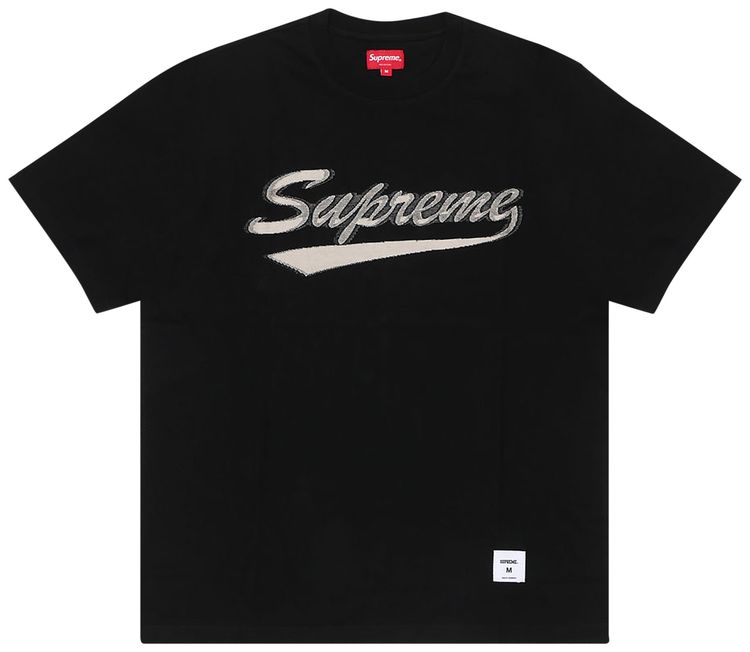Supreme Intarsia Script Short Sleeve Top Red