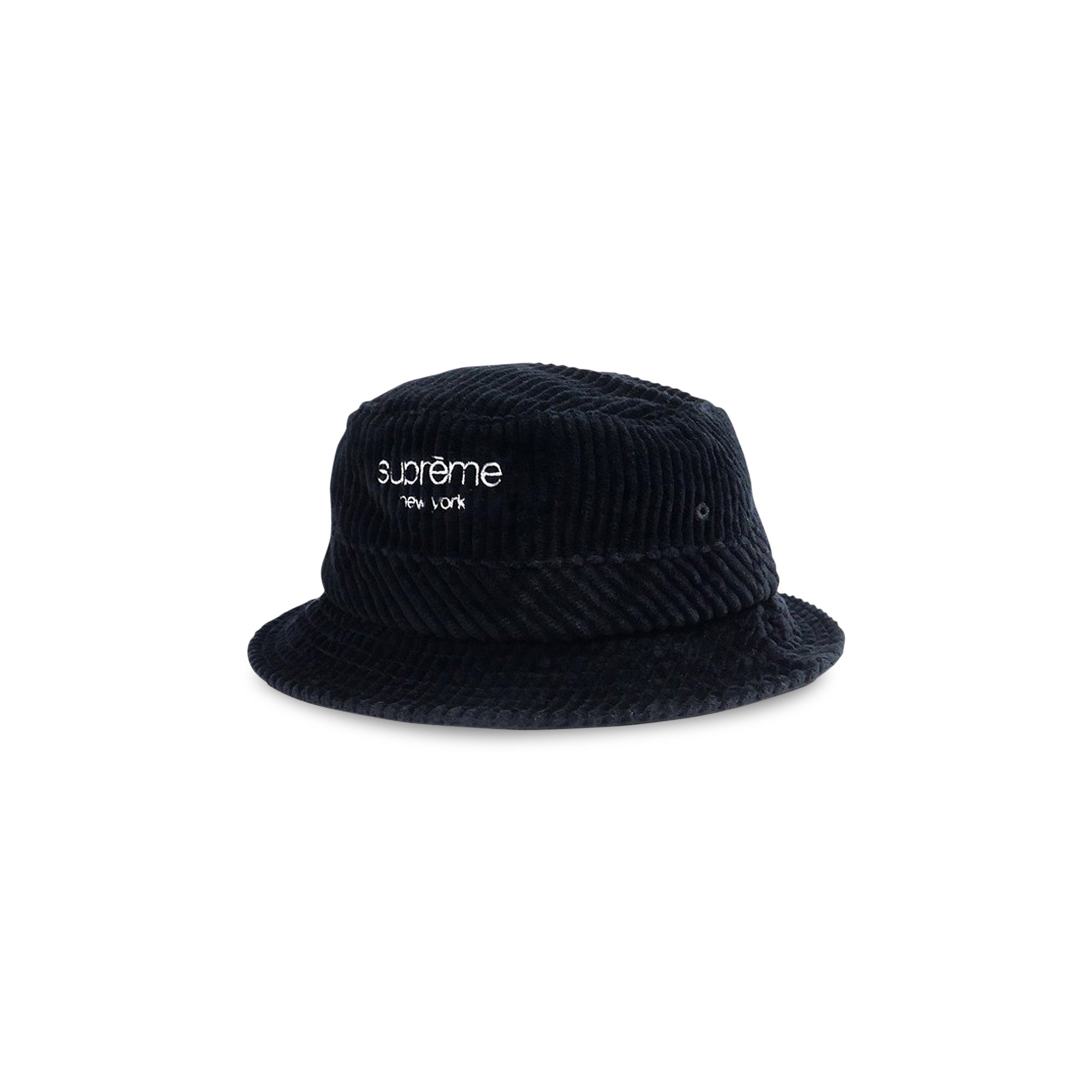 Supreme Wide Wale Corduroy Crusher Hat 'Black'