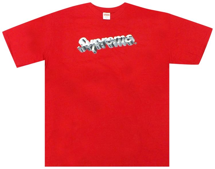 Supreme Chrome Logo Tee Red