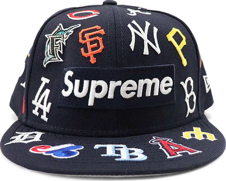 vloeistof Controverse Bestrooi Supreme x MLB x New Era Hat 'Navy' | GOAT