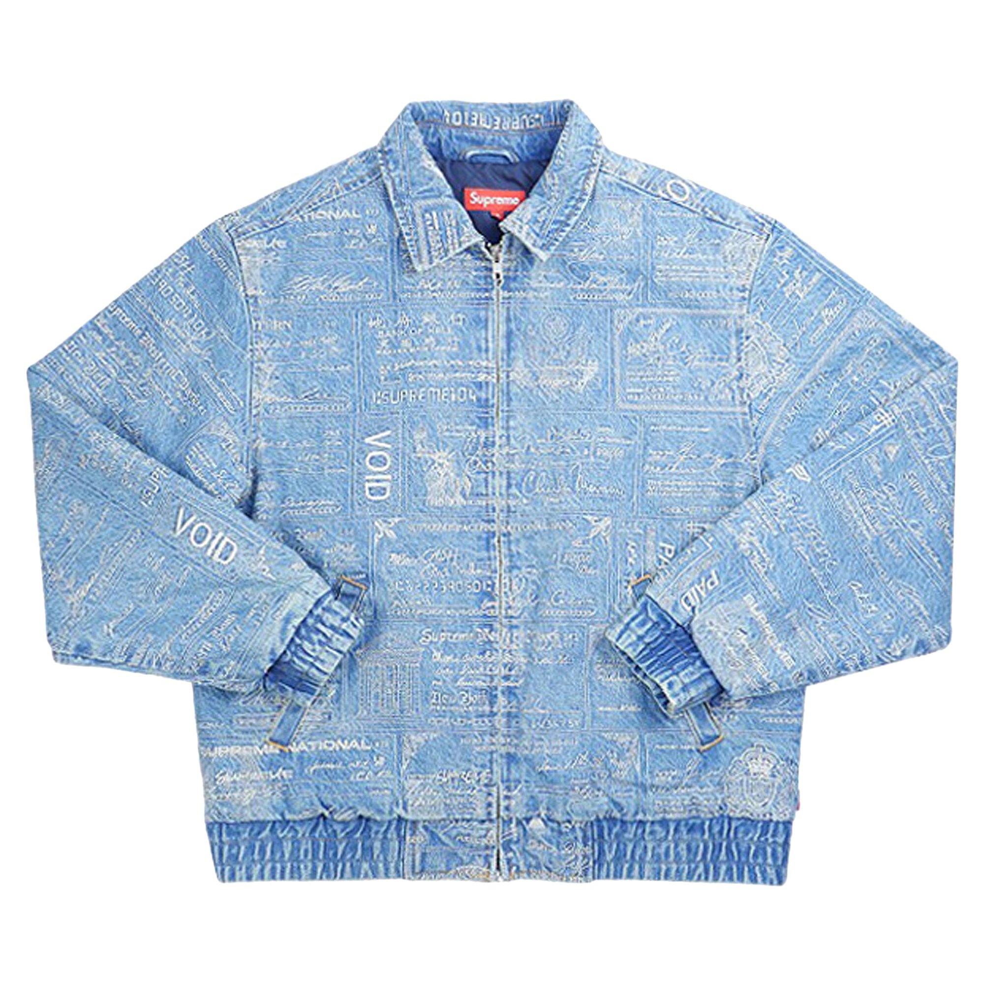 Supreme Checks Embroidered Denim Jacket 'Blue'