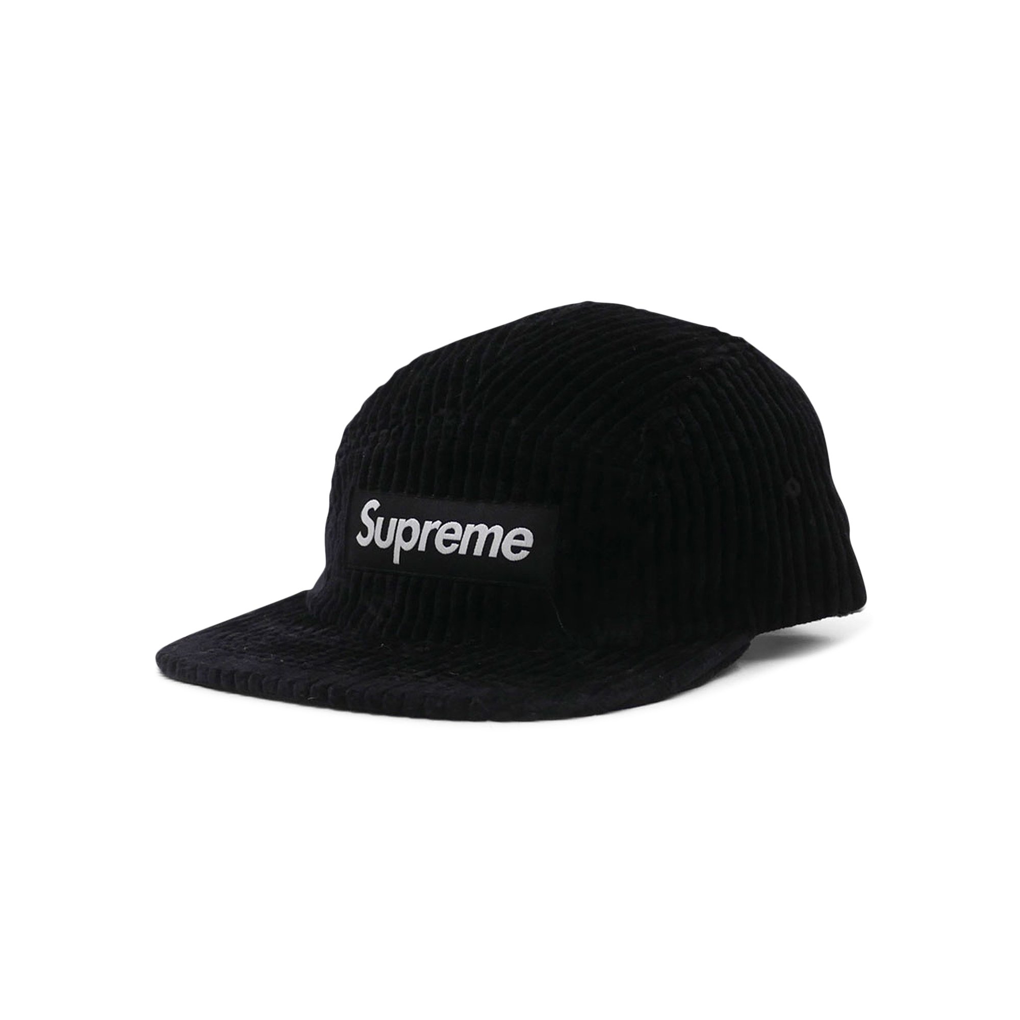 Supreme Wide Wale Corduroy Camp Cap 'Black'