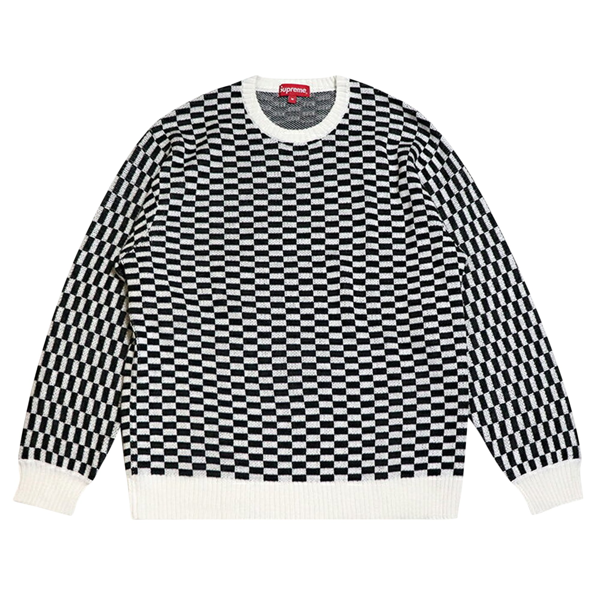 Supreme Back Logo Sweater 'Checkerboard'
