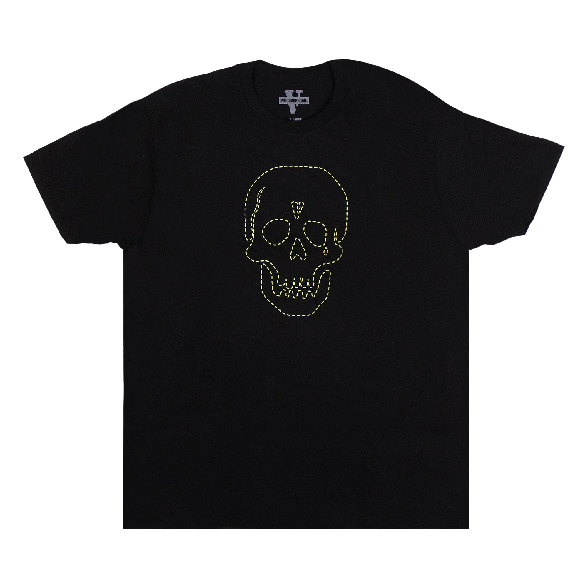 Buy Vlone x Neighborhood Skull Short-Sleeve T-Shirt 'Black/Green