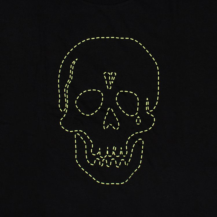 Vlone x Neighborhood Skull Short Sleeve T Shirt BlackGreen