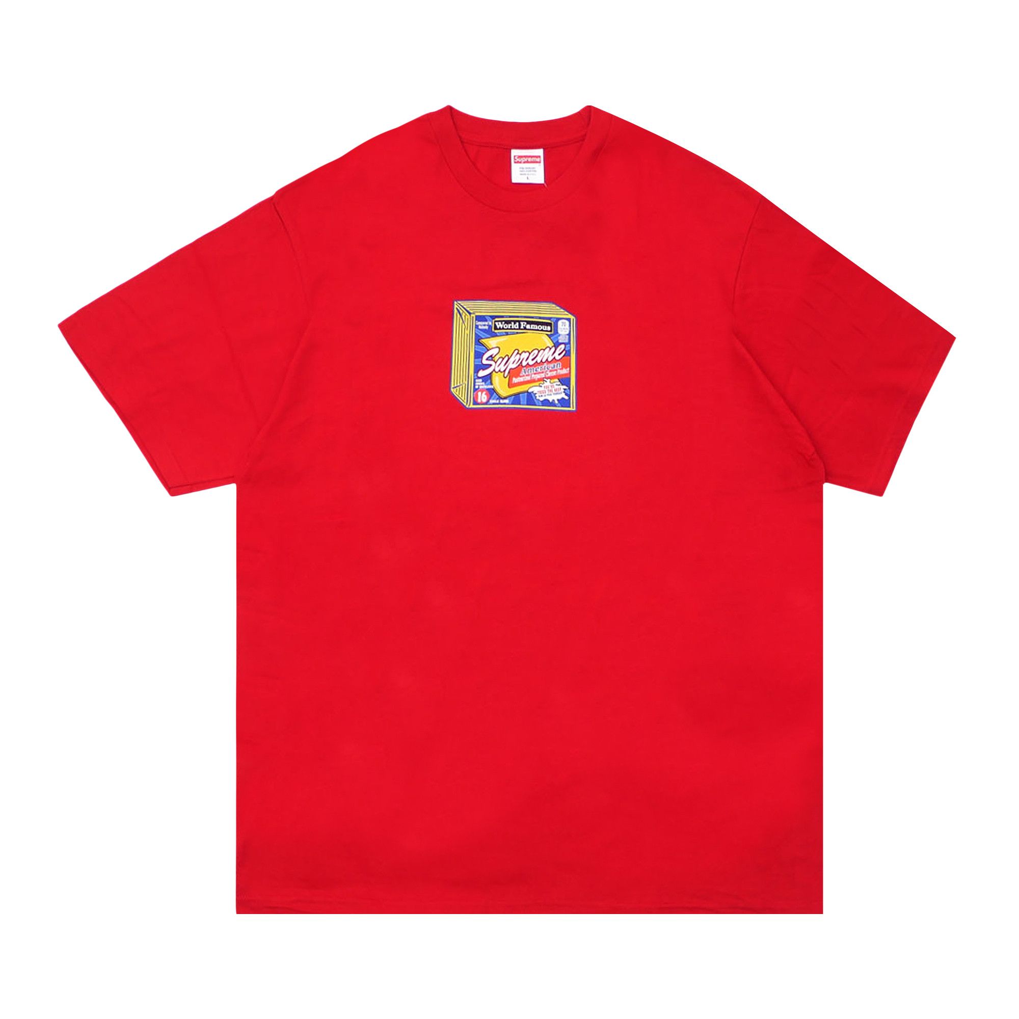 Supreme cheese outlet tee black