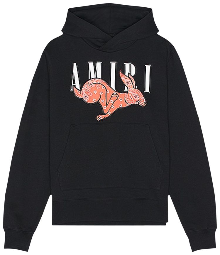 Amiri CNY Rabbit Logo Hoodie Black