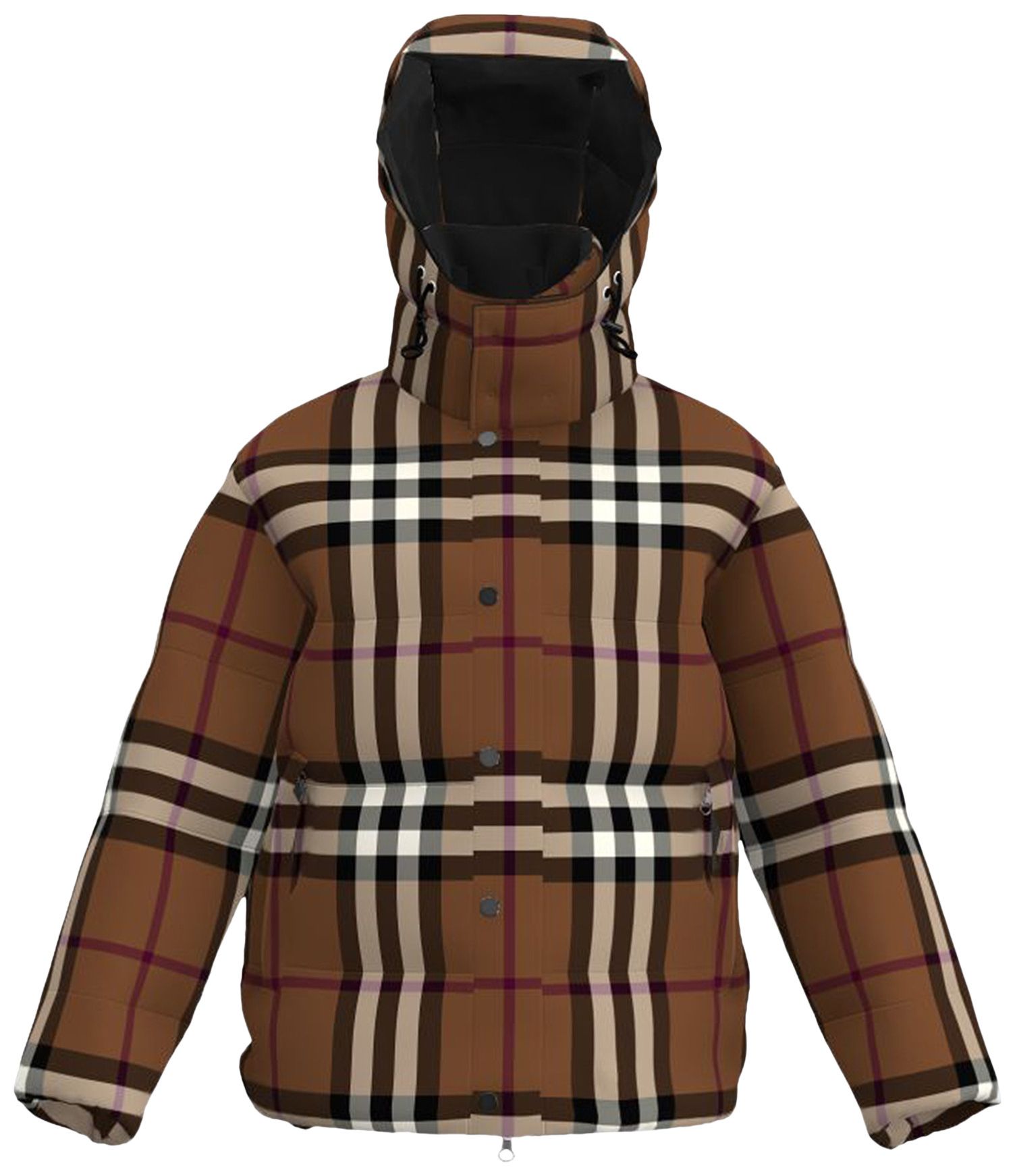 Buy Burberry Packaway Hood Reversible Check Puffer Jacket 'Dark Birch Brown' 8058546 GOAT
