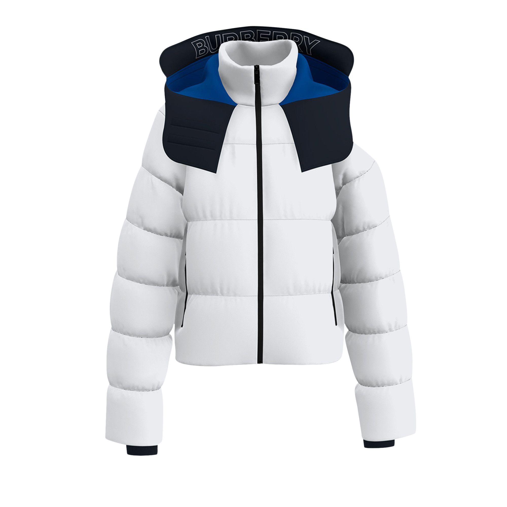 Burberry white outlet puffer jacket