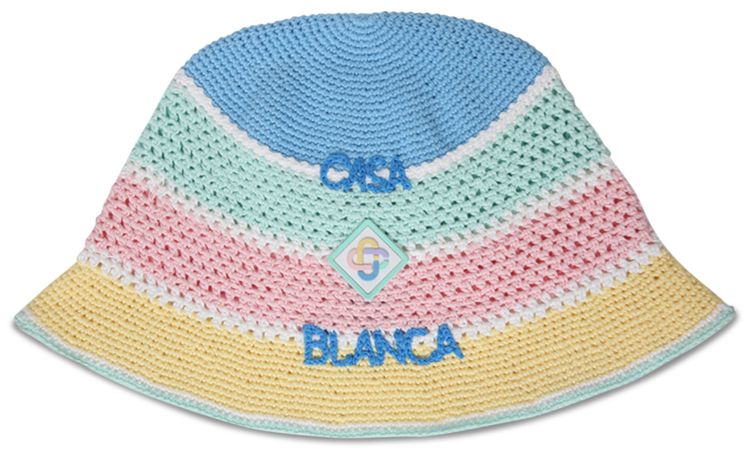 Casablanca Crochet Hat BlueGreenPinkYellow