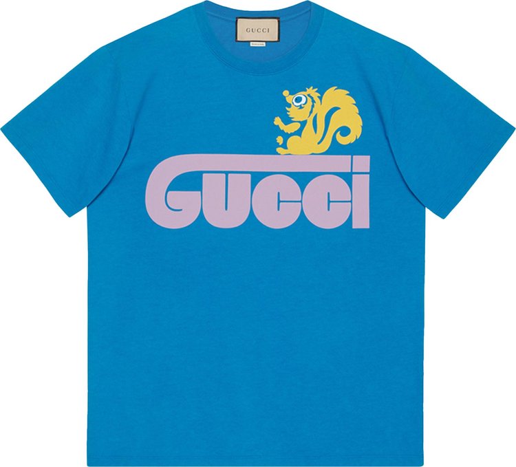 Gucci Retro Skunk Print T-Shirt 'Royal Blue'