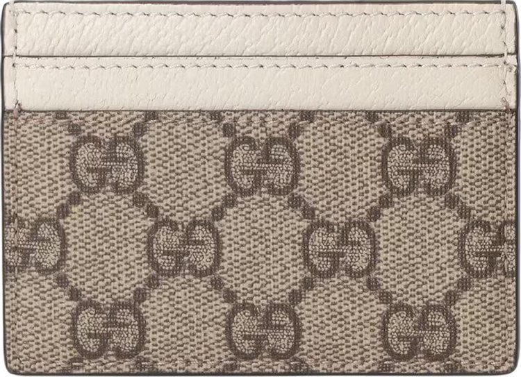 Gucci Ophidia Card Case Beige GG Supreme Canvas