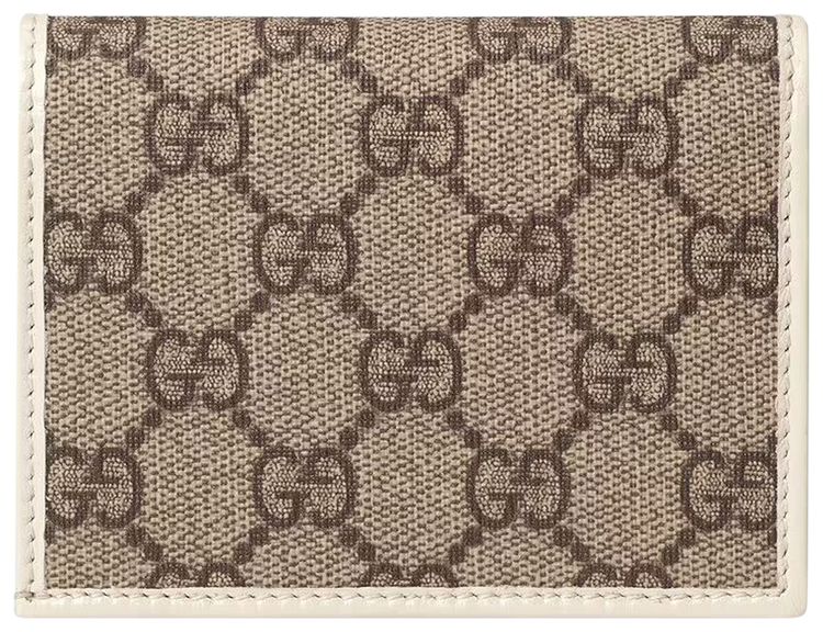 Gucci Horsebit 1955 Card Case Wallet GG SupremeWhite