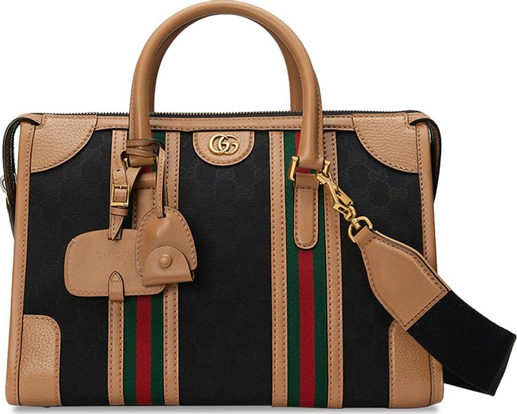Gucci Small Top Handle Bag With Double G In Black GG Canvas - Praise To  Heaven