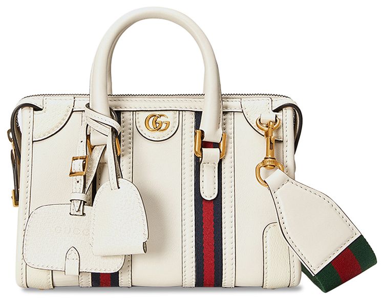 Gucci Mini Top Handle Bag With Double G White