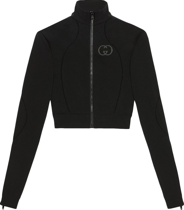 Gucci Seamless Jersey Zip Jacket 'Black'