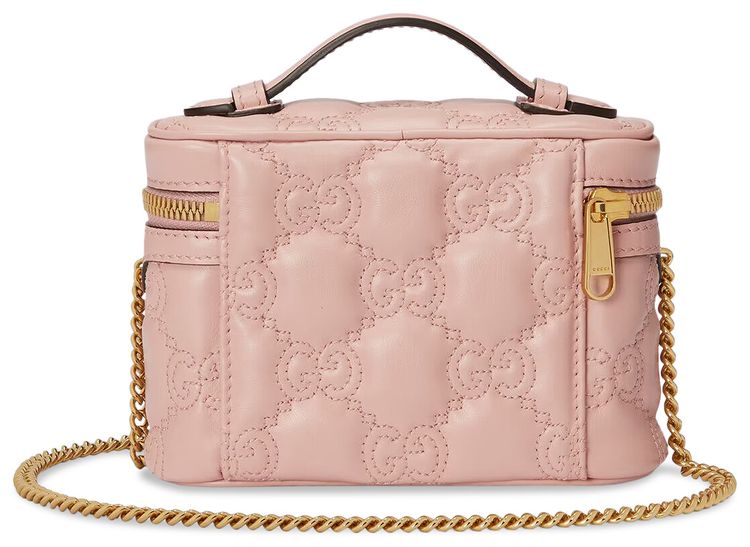 Gucci GG Matelasse Top Handle Mini Bag Pink