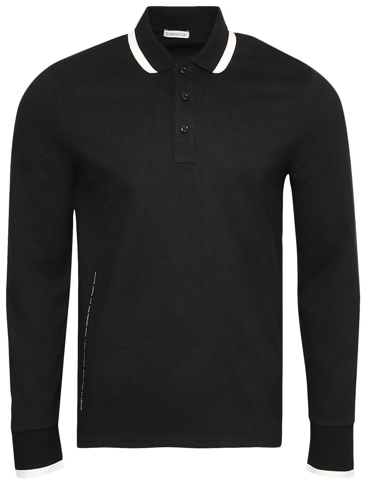Moncler Genius Long Sleeve Polo Black
