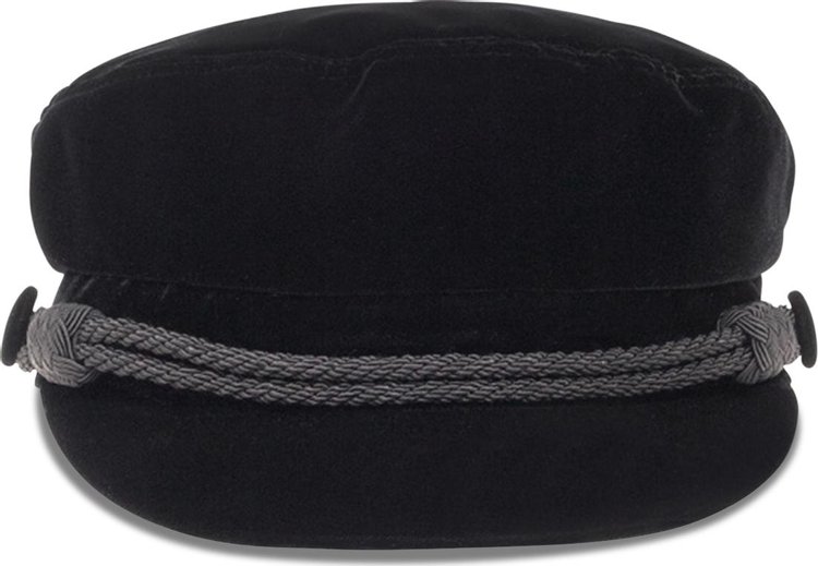 Saint Laurent Felt Sailor Cap in Black
