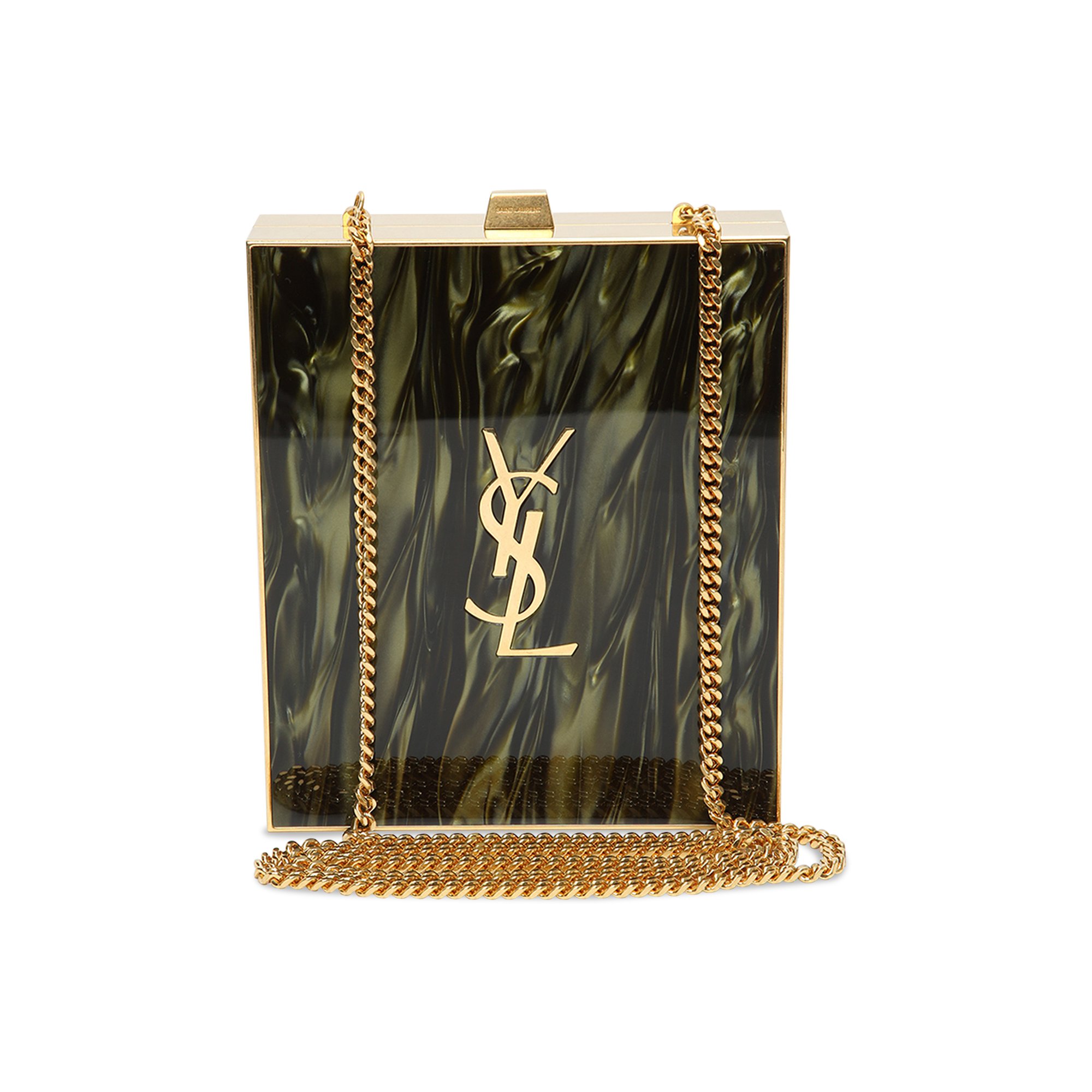Buy Saint Laurent Tuxedo Box Bag In Plexiglass And Metal 'Shaded 