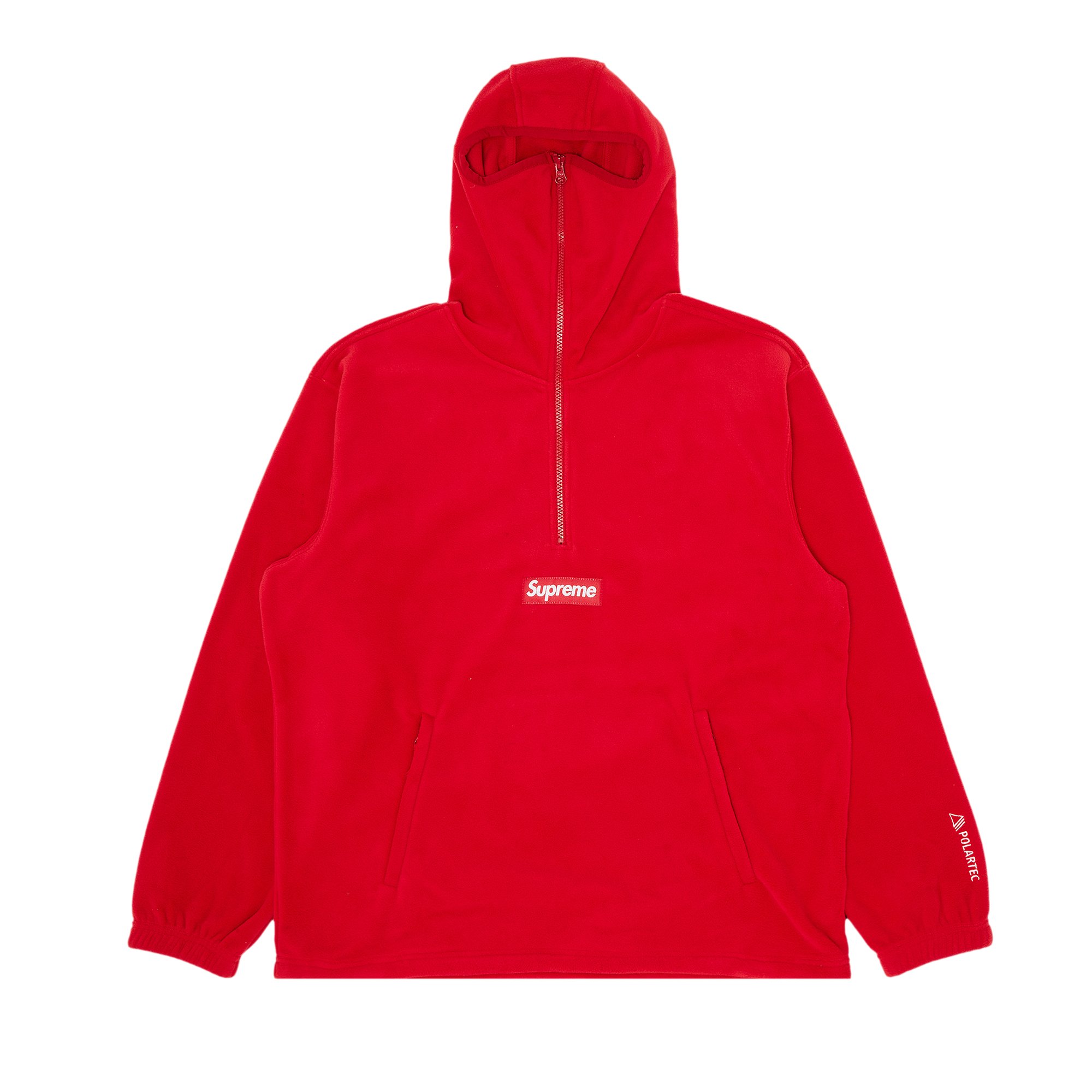 Buy Supreme x Polartec Facemask Half Zip Pullover 'Red