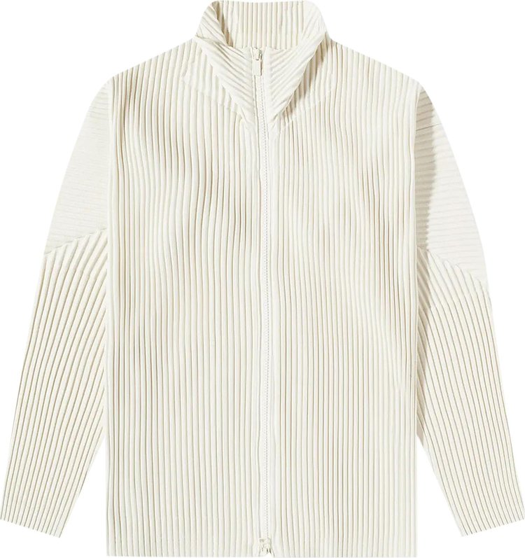 Homme Plisse Issey Miyake Color Pleated Full Zip Ivory