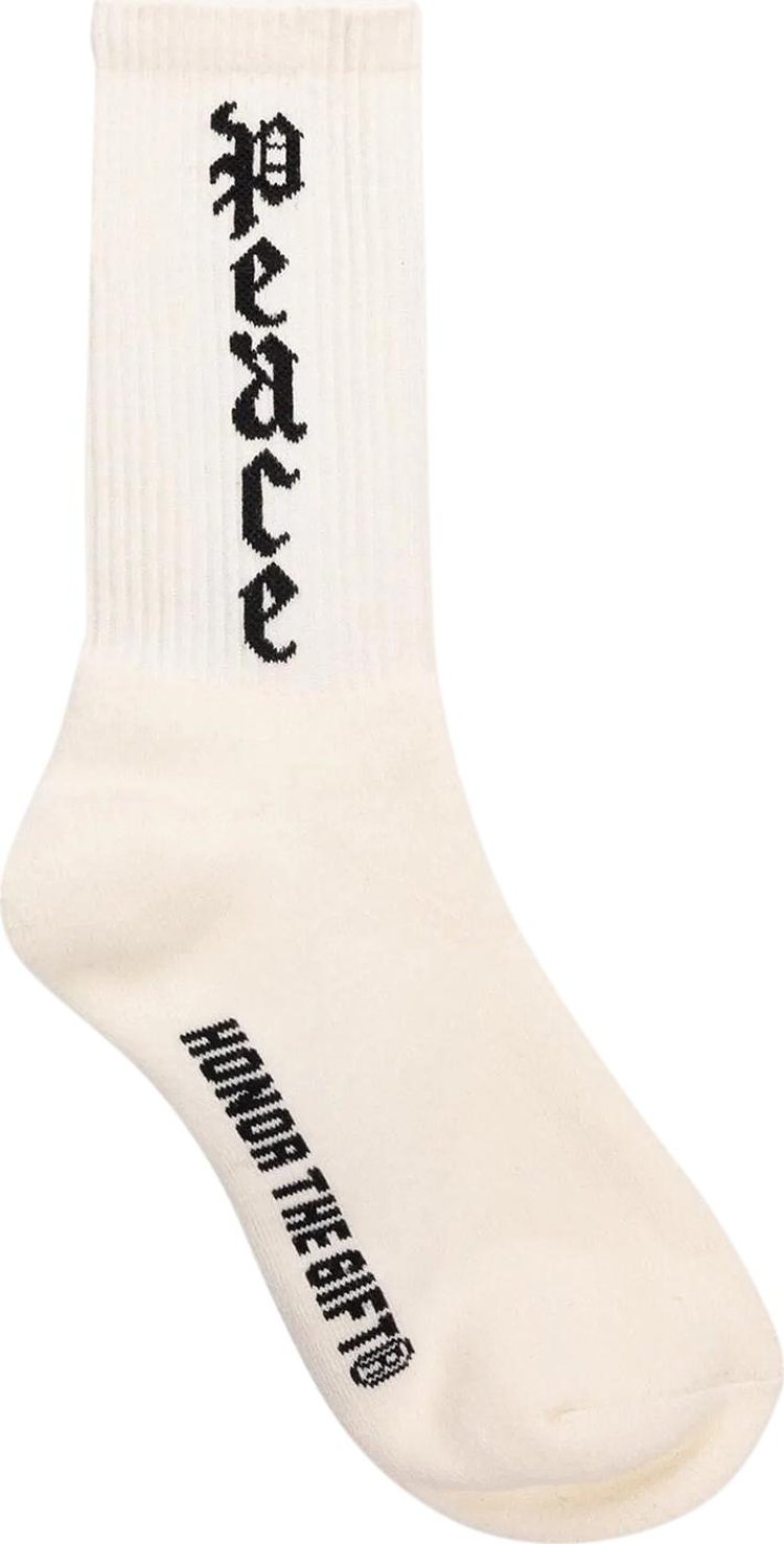 Honor The Gift Peace Socks White