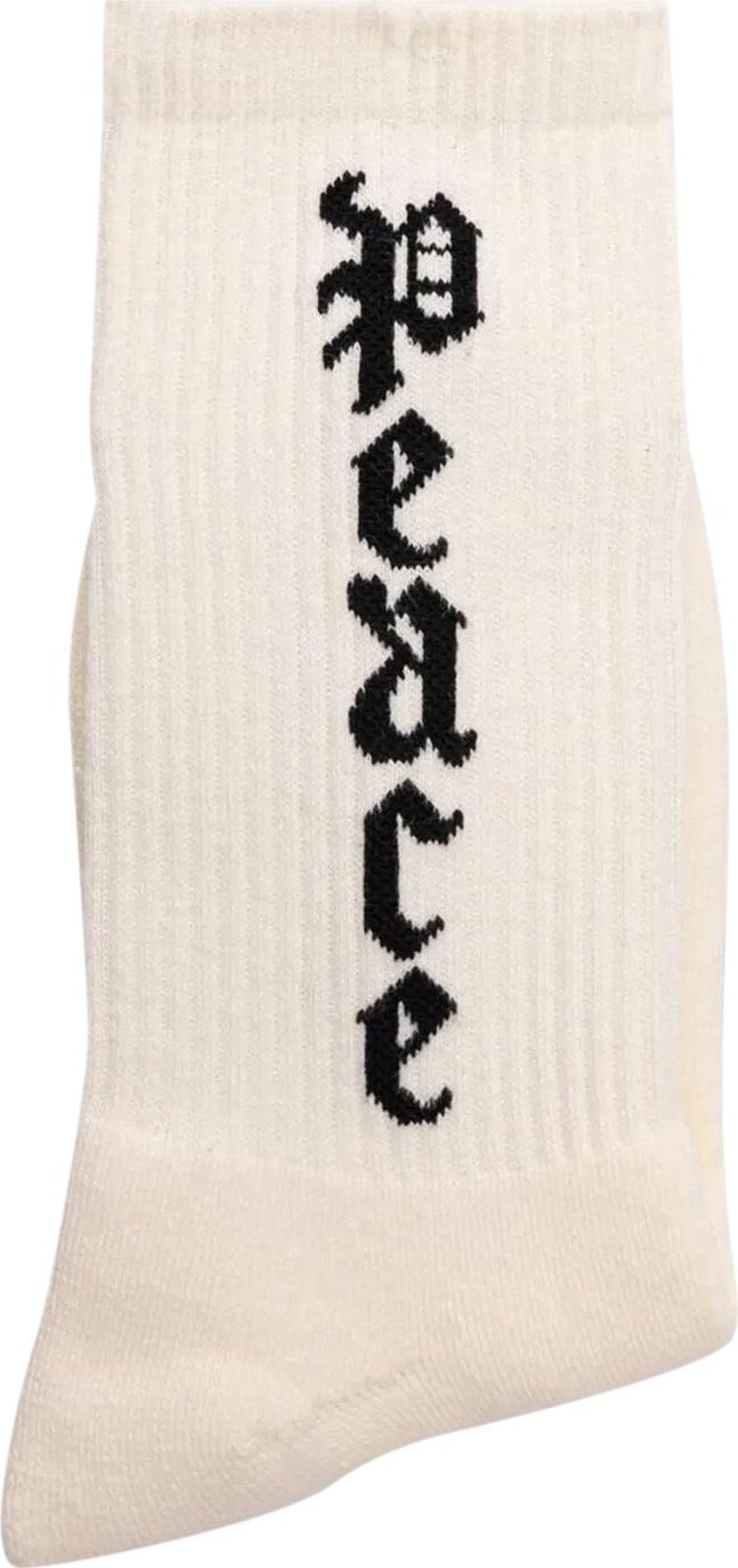 Honor The Gift Peace Socks White