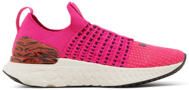 Nike Wmns React Phantom Run Flyknit 2 Pink Prime Zebra