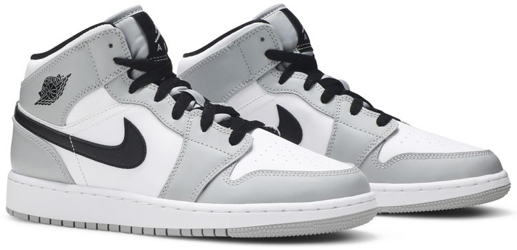 Air Jordan 1 Mid GS Light Smoke Grey