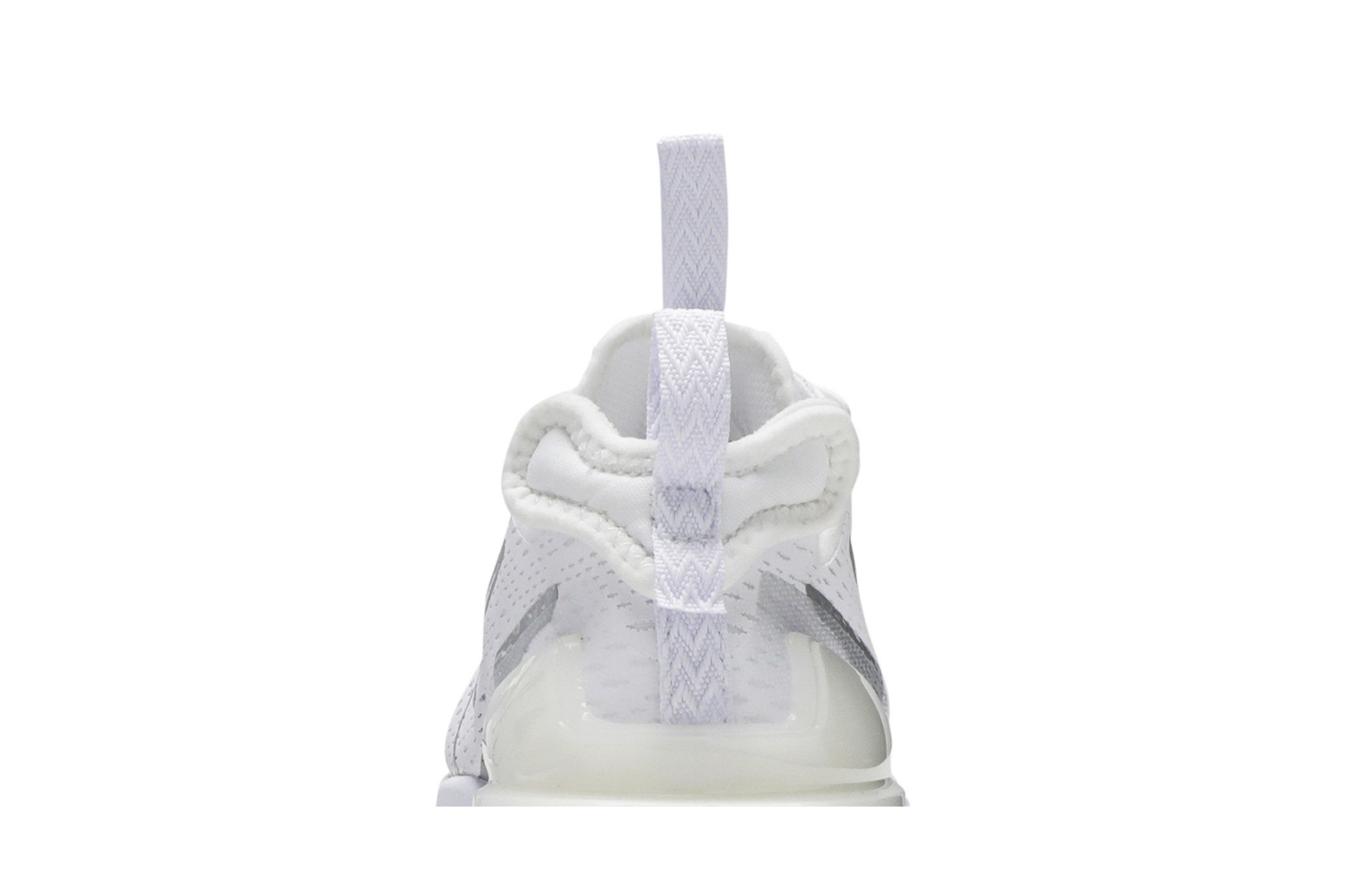 nike react vision in white and silver